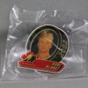 Team Canada Hockey Pin - 2002 Olympic Pin Rob Blake - Celluloid Pin